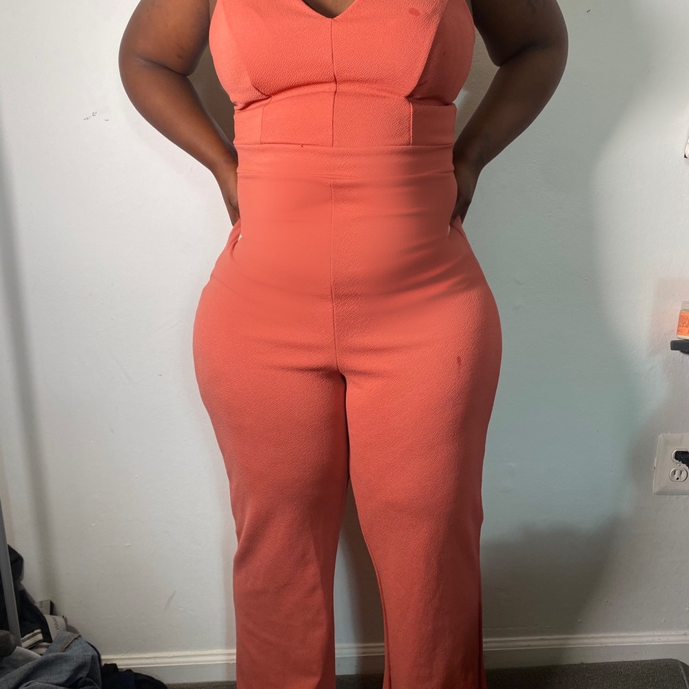 Salmon one piece jumpsuit